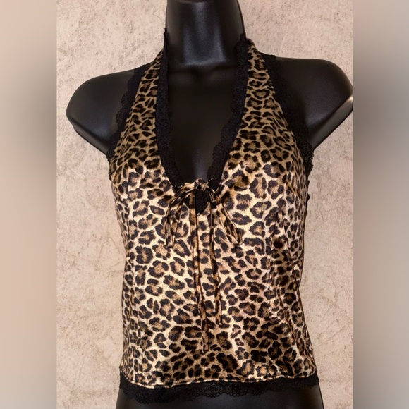 Thirty Thirty Tops - Thirty/Thirty Leopard Print Halter Top